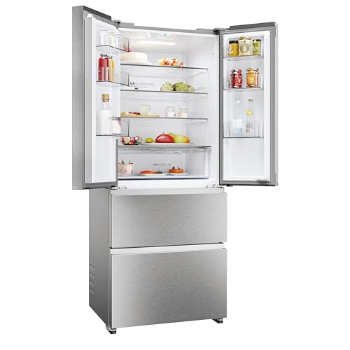 Haier FD 70 SERIE 3 HFR3718ENMM Kühl-Gefrier-Kombination I French Door-Türen I Easy Access-Gefrierschubladen I Total No Frost I MyZonePlus I Modernes Design mit Front aus Glas – Bild 4