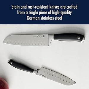 HENCKELS Forged Elite Razor-Sharp 2-Piece Santoku Knife Set, German Engineered Informed by 100+ Years of Mastery HENCKELS Forged Elite Razor Sharp 2 Piece Santoku Knife Set German Engineered Informed by 100 Years of Mastery