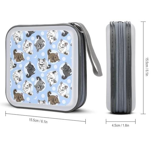 Funda para CD de plástico duro portátil con 40 fundas para hogar y coche 3