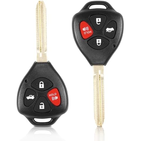 VOFONO Replacement Remote Key Fob Fits for Toyota Camry 2007 2008 2009 2010 2011/Corolla 2009-2010 Keyless Entry Remote Control FCC ID: HYQ12BBY, 89070-06232(Pack of 2) Cover