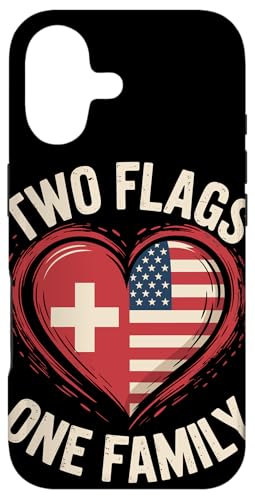 Two Flags One Family Switzerland Swiss Roots American Case for iPhone 17