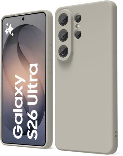 Image of DIZORO Samsung Galaxy S26 Ultra Case, Liquid Silicone Cover with Camera Protection Anti-Scratch Soft Microfiber Lining Shockproof Protective Phone Back Cover Case (Titanium)