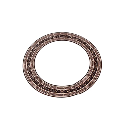 GOOHOCHY Guitar Rosette Inlay Decal Curved Strips for Sound Hole Easy Application Laminated Design Durable and Guitar Decoration for Classical Guitars
