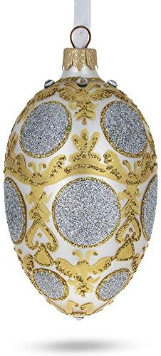 Miniatura 5 de 1913 Romanov - Adorno de huevo de cristal real tercentenario, 4 pulgadas