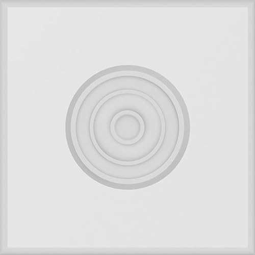 Miniatura 10 de Ekena Millwork ROSP060X060X075SDG04 Roseta estándar Sedgwick Bullseye con borde redondeado, 6 pulgadas de ancho x 6 pulgadas de alto x 34 pulgadas