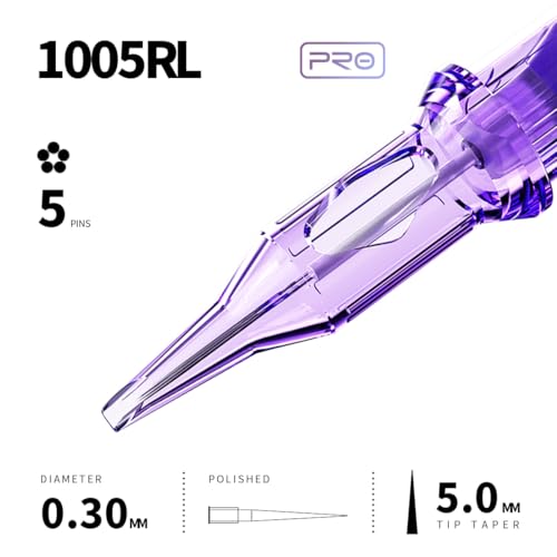 Mast Pro Tattoo Cartridges 1005RL 20Pcs Disposable Needles Bugpin #10 5 Round Liner