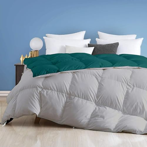 Image of Day Care - 600 GSM Hotel Quality-Down Alternative Reversible Comforter (60 inch x 90 inch Inches /228cm x 228cm) - Comforter Single Bed|Teal /Silver