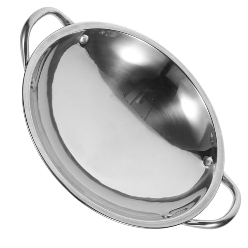 Wok acero inoxidable fondo redondo con asas dobles miniatura 1