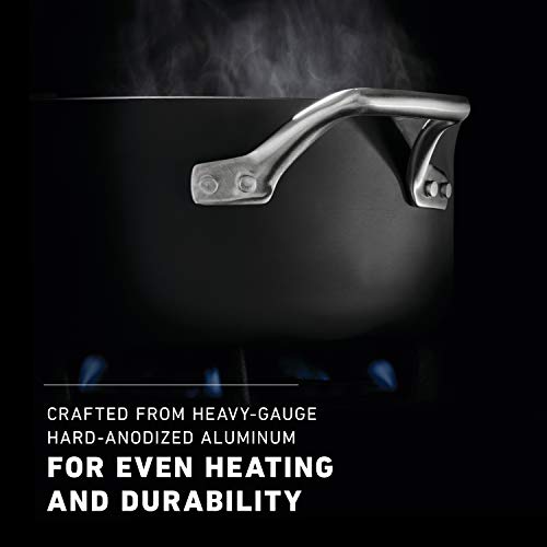 Calphalon Signature 10 Piece Set|Hard Anodized Nonstick Pots, Black & Signature 5 Quart Covered Dutch Oven |Hard Anodized Nonstick Pot, Black #TOP6