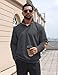 QOSOQ Men's Casual Sweatshirt Pullover Sweater Casual Long Sleeve Stand Collar Quarter Button Sweaters Grey