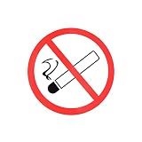 10 Autocollants d’Interdiction de Fumer Ø 10 CM Autocollant Non Fumeur Stickers Interdit de Fumer imperméable