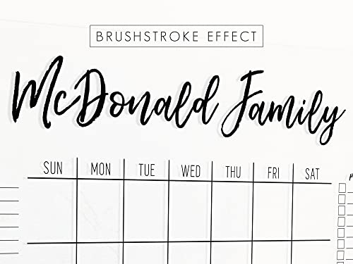 Circle And Square Decor Acrylic Calendar - Personalized Family Dry Erase Wall Calendar thumb #5