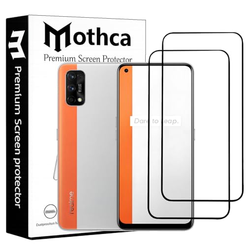 Image of Mothca Military-Grade Tempered Glass Screen Protector Compatible for Realme 7 Pro with Edge to Edge Coverage - Case Friendly, Anti-Scratch & Bubble-Free Installation Kit (Pack of 2)