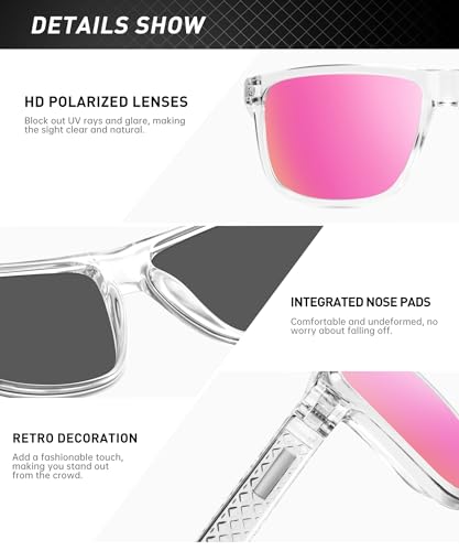KALIYADI Mens-Sunglasses Polarized Sunglasses Men: Classic Sun Glasses with UV400 Protection for Driving Fishing Golf - image 5