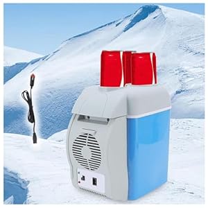 MELLYD Geluidsarme elektrische autokoeler, 7,5 l, auto 12v, geluidsarme koeler, met koel- en verwarmingsfunctie, plug-in autokoeler, coole geschenken voor auto