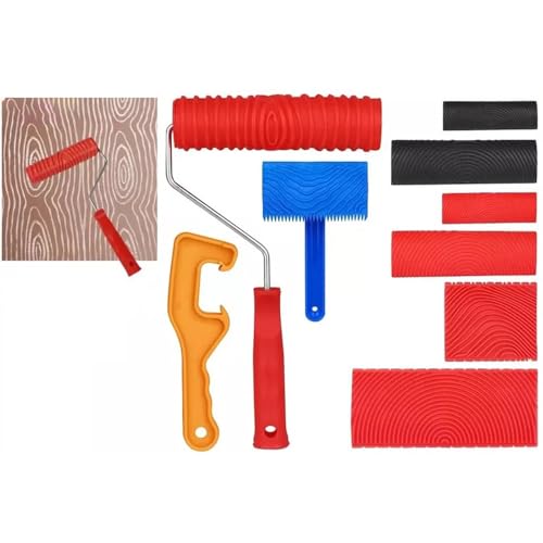 Application de texture de bois sans couture au rouleau en caoutchouc