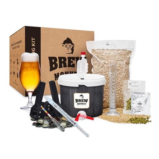Brew Monkey® Kit de Brassage Bière Blonde | Kit Complet de 5L | 6,4% Alc. | Kit Fabrication Bière | Idée Cadeau Homme | Kit Bière | Coffret Cadeau Homme | Cadeau Noel Homme