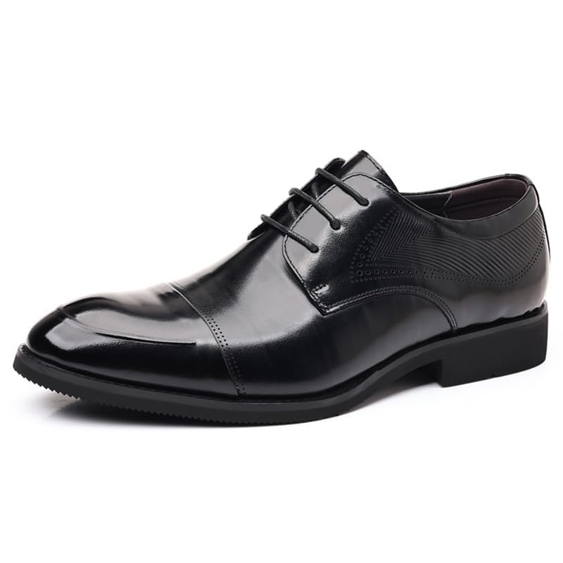 Men's Dress Shoes Classic Lace Up Formal Tuxedo Derby Shoes Business Casual Wedding Oxfords Shoes