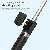 TIGERRDU Selfie Stick, 130cm Phone Tripod, 4 in 1 Selfie Stick Tripod, Extendable and Portable with Detachable Wireless Remote & Stable Stand, Compatible with iPhone/Galaxy/Huawei etc. - Image 3