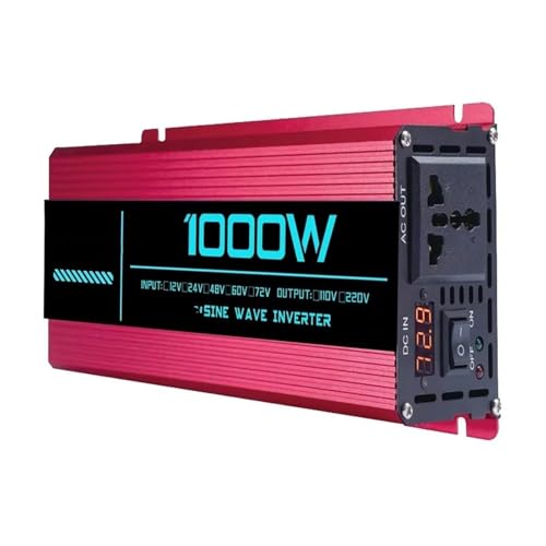 Power Inversor Corriente Inversor Solar Onda Sinusoidal Pura para Coche DC 48V/72V A AC 220V 1000W/1600W/3000W/4000W/5000W/6000W Convertidor Potencia Cargador(72V 220V 1000W)