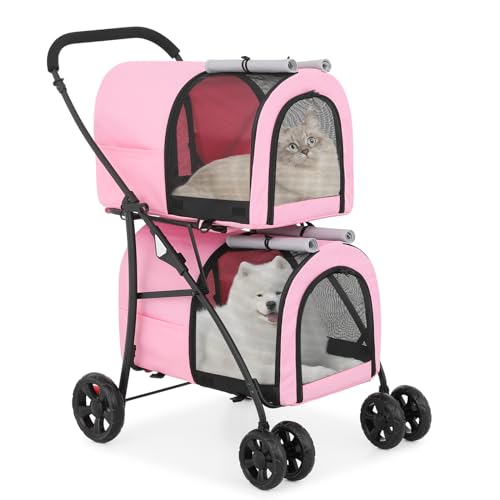 MoNiBloom Double Dog Stroller for Small and Medium Pets