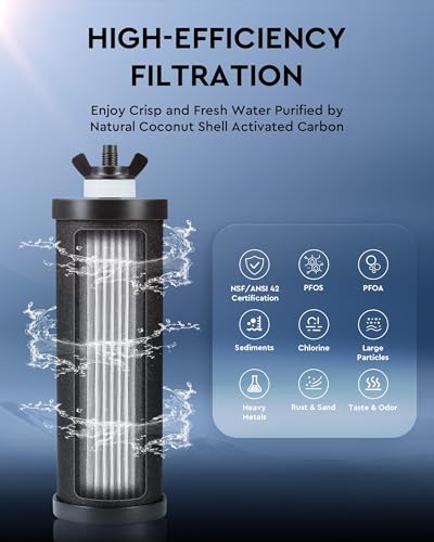 image for CO-Z Gravity Fed Water Filter System, Stainless Steel Gravity Water Pu