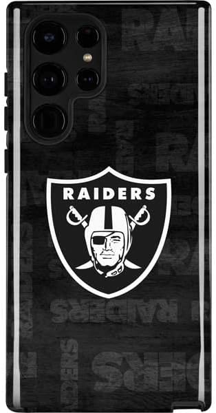 Skinit Pro Phone Case Compatible with Galaxy S22 Ultra - Officially Licensed NFL Las Vegas Raiders Black & White Design