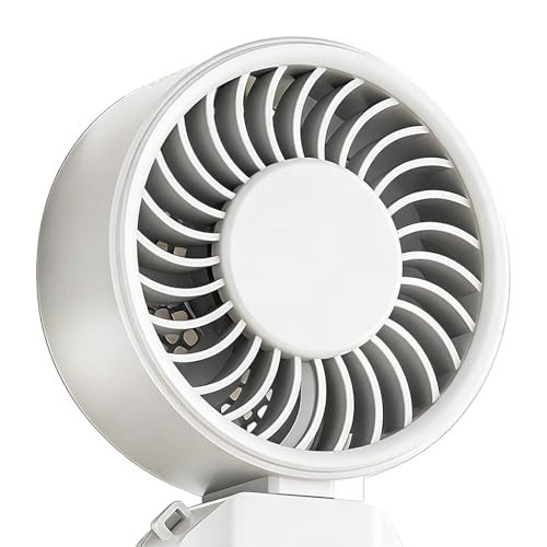 Ventilador de mano portátil con batería recargable y base extraíble estilo minimalista 8