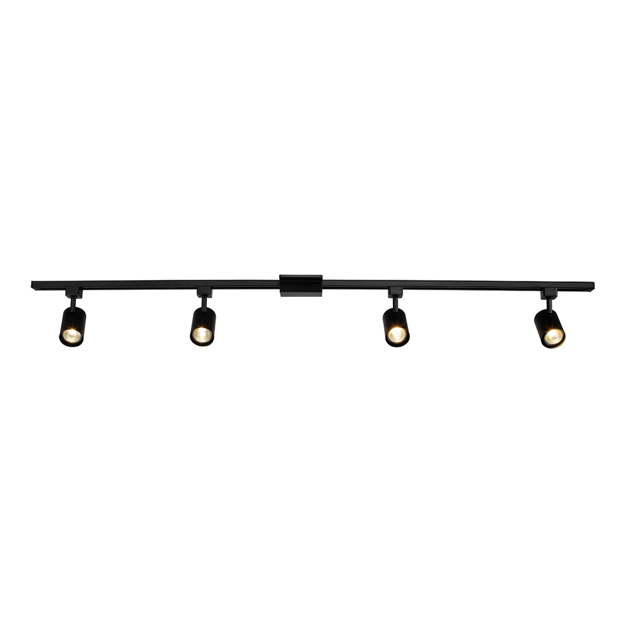 59738 Tribeca 56" 4-Light Track Lighting Kit, Matte Black, Bulb Not Included