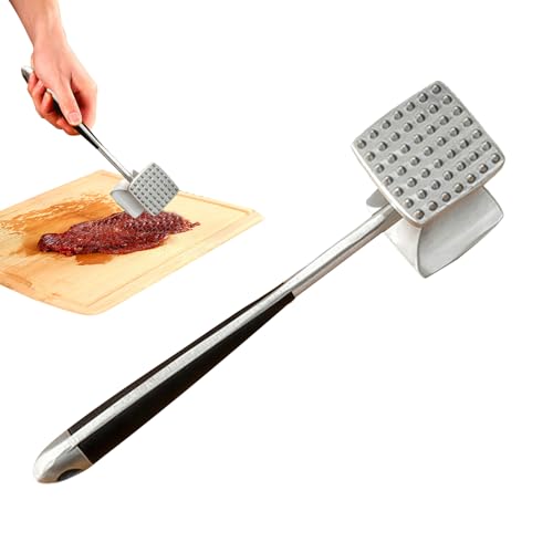 Meat Hammer | Meat Tenderizer Tool,Handheld Manual Aluminium Alloy Pounder for Beef Steak Mashing Nuts Shellfish Fish Grinding Cooking Shredding