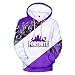 Produktbild Hoodies, Anime Herren Hoodie Sweatshirt Kordelzug Shirtsweatshirt Kordelzug Pullover3D Print Neuheit Fashion Hoodie Unisex 2XL Weiß Lila
