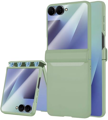 STORMTAL for Samsung Galaxy Z Flip 7 Case, Hinge Protection, Built-in Screen Protector, Wireless Charging, Shockproof, Slim Rugged Phone Protective Case for Galaxy Z Flip 7 Mint