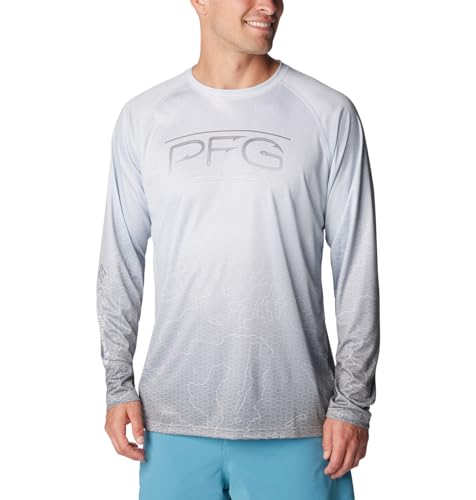 T-shirt manches longues Columbia PFG Techcamo gris homme XX-Large