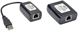 TRIPP LITE B203-101-PNP 1-Port USB 2.0 Over Cat5 Cat6 Extender Hub Transmitter and Receiver, Black