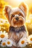 yorkshire terrier cross pomeranian  Yorkshire Terrier face Notebook - Large 6 x 9 inches - 127 Pages
