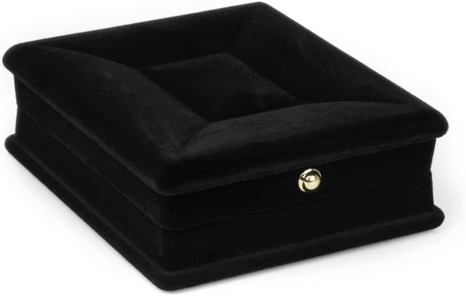 Vista 2 de Parts Express Caja de almacenamiento para collares, cadena, joyería, organizador de estuche de regalo, color negro