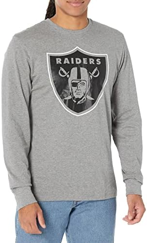 OTS NFL Oakland Raiders Men's Rival Long Sleeve Tee, Iced, Medium