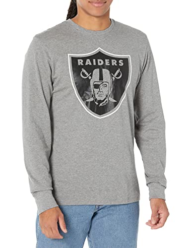 OTS NFL Oakland Raiders Men's Rival Long Sleeve Tee, Iced, Large