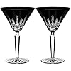 Waterford lismore black martini glass set of 2  urban country home decor