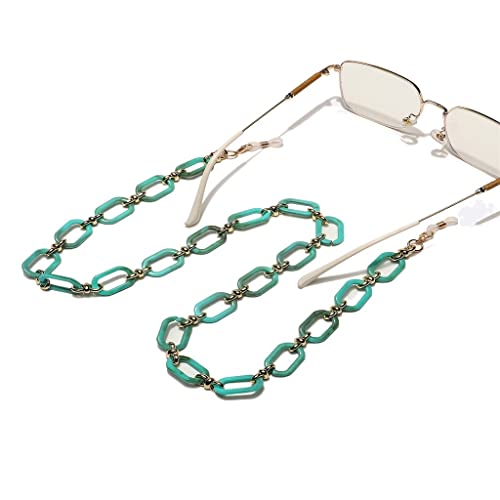 MVNOIRE Resin Acrylic Turquoise Glasses Rope Fashion Chain