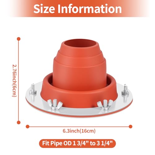 Stove Jack Kit for Canvas Bell Tent Fitting Pipe OD 1 3/4" to 3 1/4" - Image 2