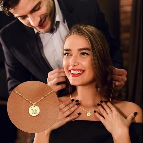 Initial Heart Necklaces for Women Teen Girls,14k Gold Plated A-Z Letter Pendant Necklace,Personalized Birthday Jewelry accessories Gifts for Mom Teen Girl4