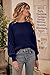 PRETTYGARDEN Women's Fall 2025 Pullover Sweater Casual Long Sleeve Loose Chunky Knit Tops Blouse Winter Fashion Clothing (Navy,Medium)