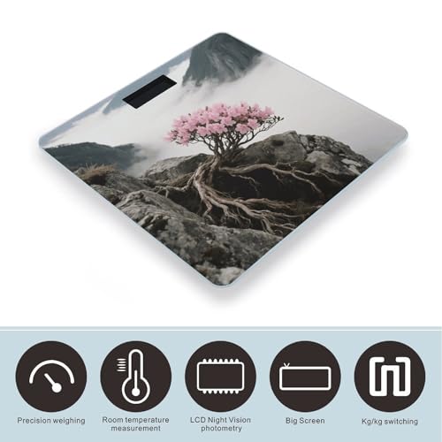 Báscula Digital de Baño con Pantalla LCD y Plataforma de Vidrio Templado miniatura 3