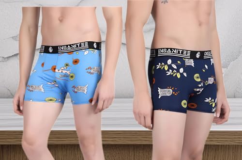 Image of Men's Nylon Stretch Printed Trunk | Ultra-Soft, Breathable Innerwear for Men | Stylish & Supportive Fit
