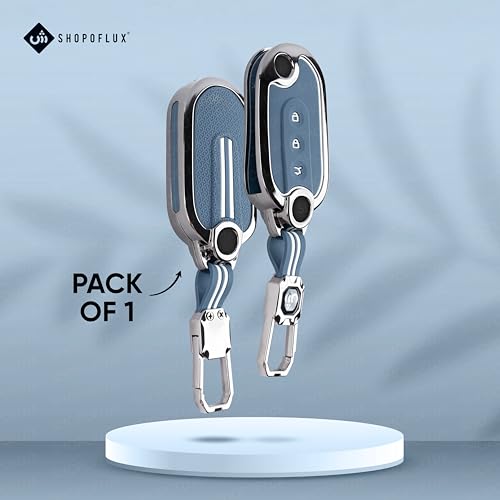 Image of SHOPOFLUX Metal Key Cover Compatible for MG comet ev Electric 3 Button Flip Key