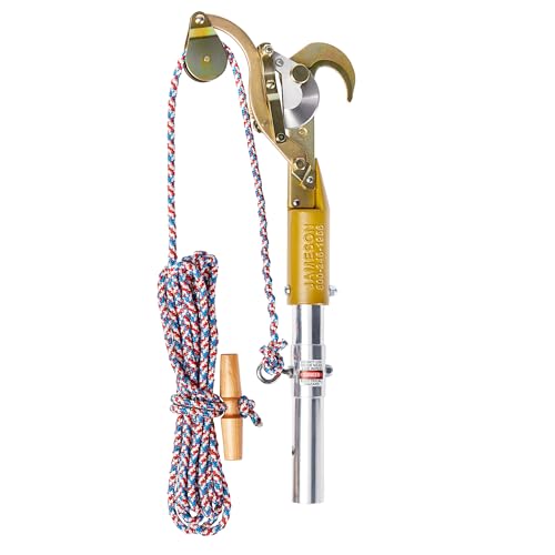 Jameson Fixed Pulley Pruner Kit with Premium 20 ft Bumpy Rope - 1.25 in. cutting capacity