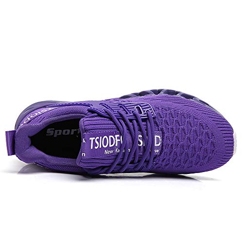 Slip On Sneakers For Women Casual Sport Running Shoes Athletic Train Tennis Walking Shoes Ladies Gym Workout Jogging Fashion Sneaker Purple Size 6 #TOP2