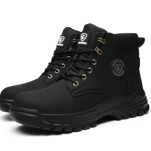 Womens Steel Toe Boots Lightweight Comfortable Fashion Safety Boots Composite Toe Industrial Construction Work Shoes Men2