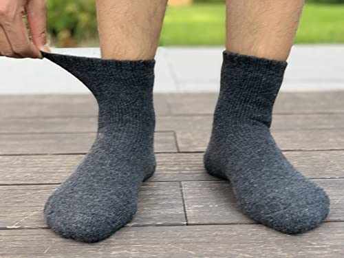 YZKKE 3Pack Mens Super Thick Wool Warm Socks - Soft Comfort Casual Crew Winter Socks, Multicolor-1, One size